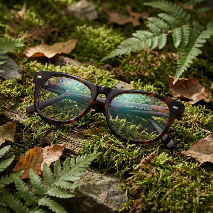 Lenses optical acacia tortoise in bosque green natural diseño sustainable bonoboss #editorial_sustentabilidad #color_carey