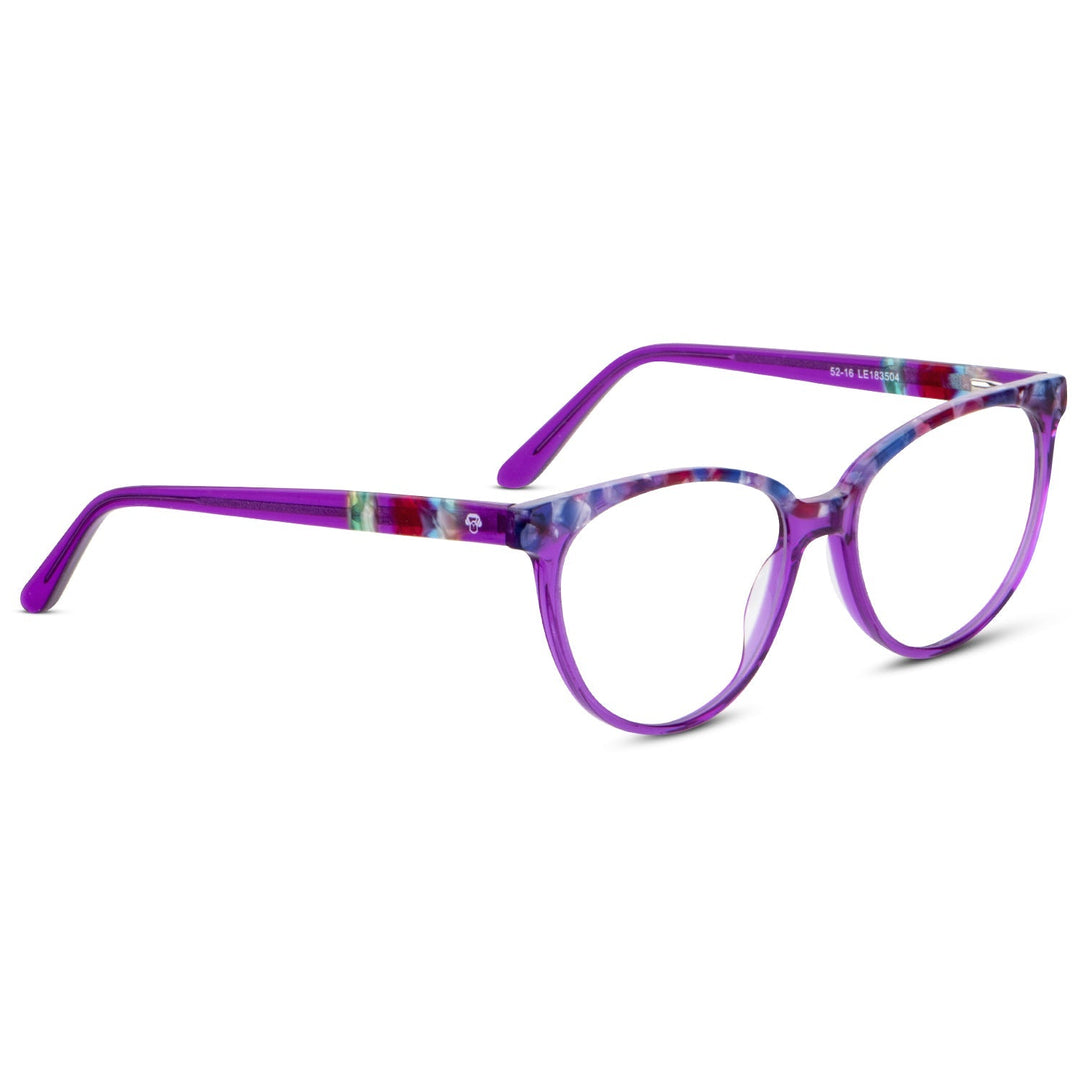Marcos lenses optical agate pattern color purple florish multifocal bifocal adelgazado blue light filter men women Bonoboss #color_morado