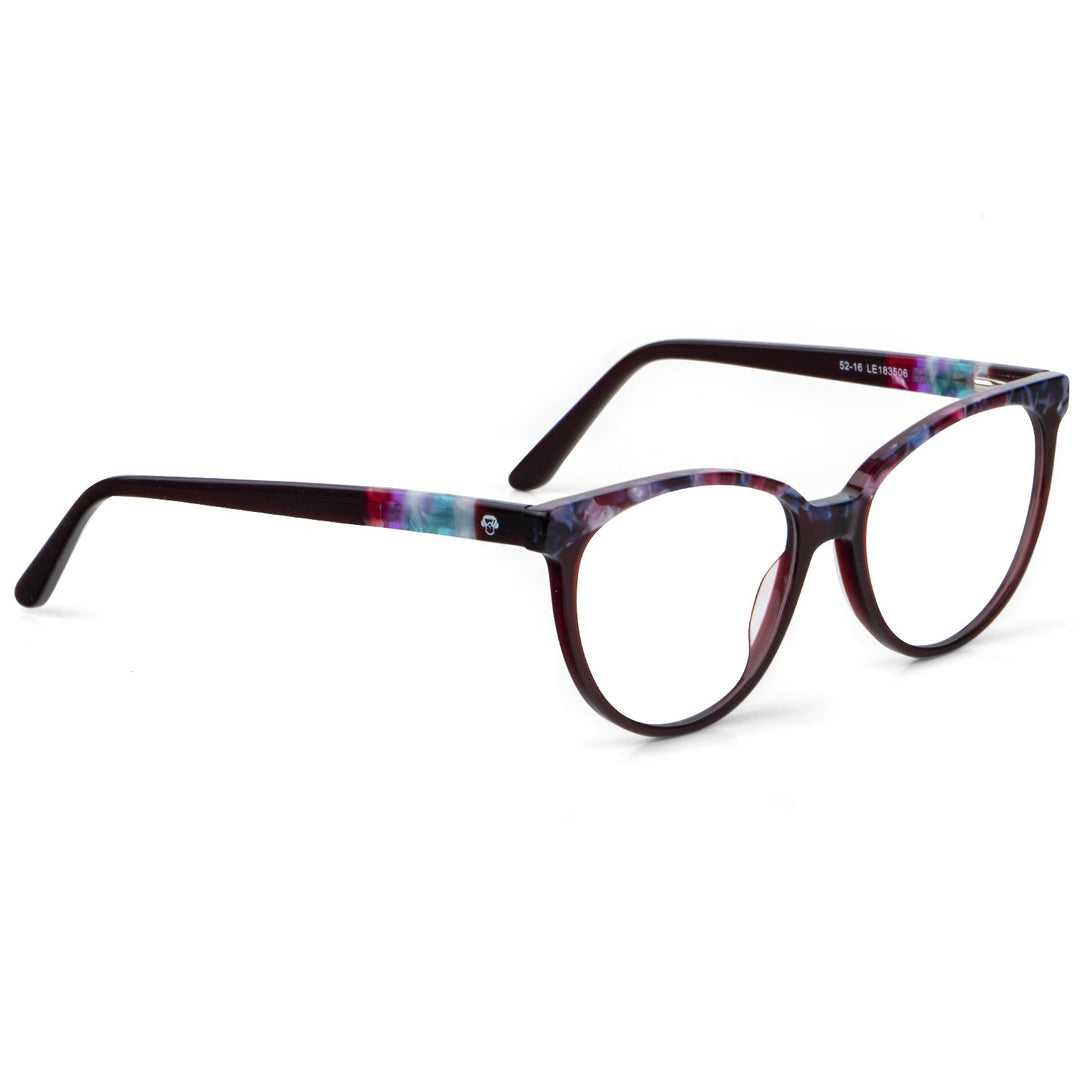 Marcos lenses optical agate pattern color burdeo florish multifocal bifocal adelgazado blue light filter men women Bonoboss #color_burdeo