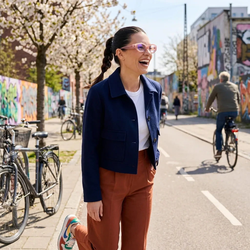 Lenses optical artemisa pink women ciclista urbana estilo café bonoboss #editorial_lifestyle2 #color_pink