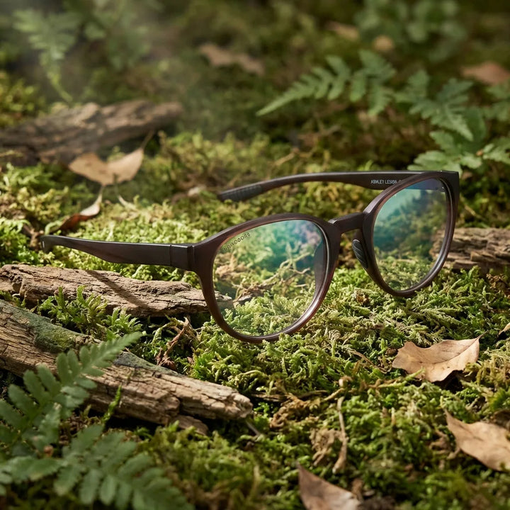 Lenses optical ashley clear in bosque green natural diseño sustainable bonoboss #editorial_sustentabilidad #color_transparente
