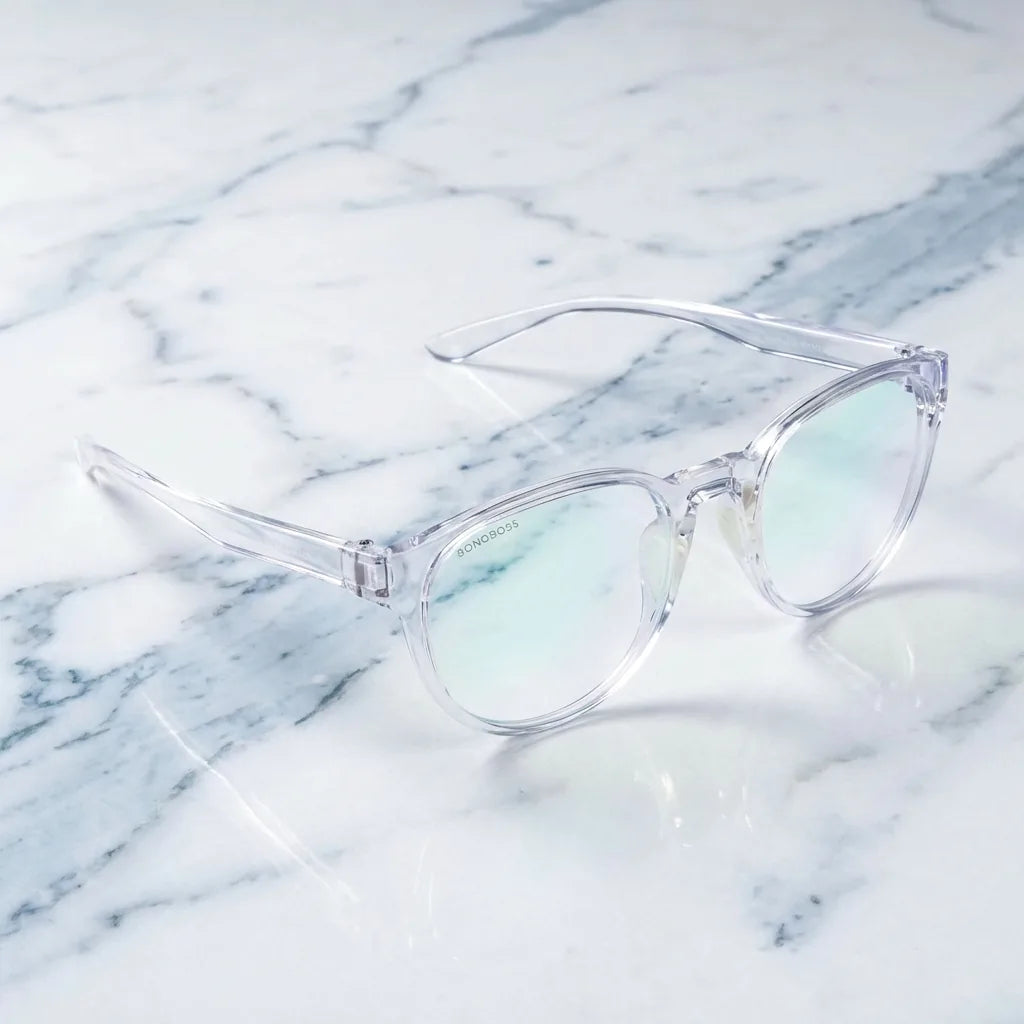 Lenses optical ashley blue sobre mármol white elegante frame premium bonoboss #editorial_armazon #color_azul