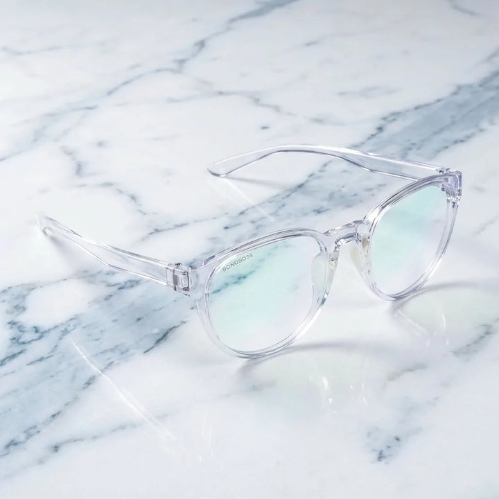Lenses optical ashley blue sobre mármol white elegante frame premium bonoboss #editorial_armazon #color_azul