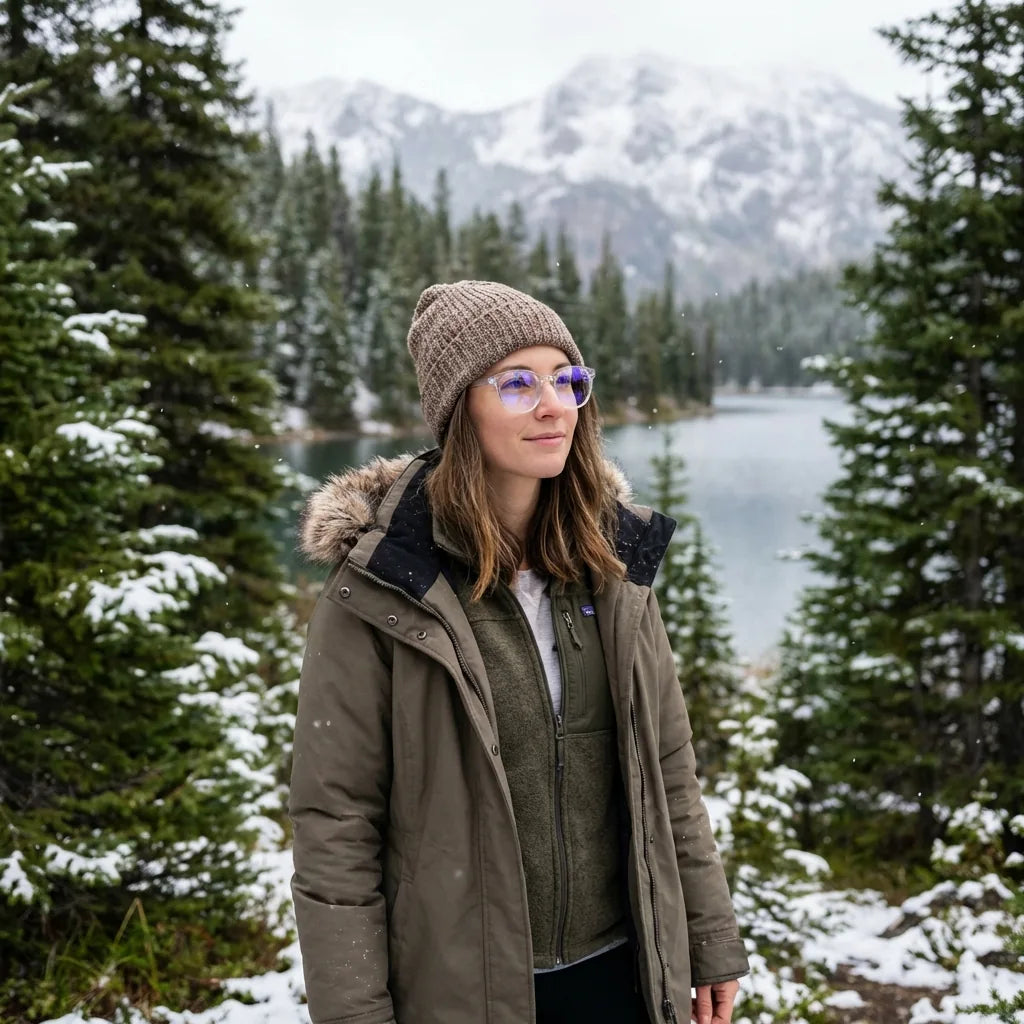 Lenses optical ashley clear sobre mármol white elegante frame premium bonoboss #editorial_armazon #color_transparente