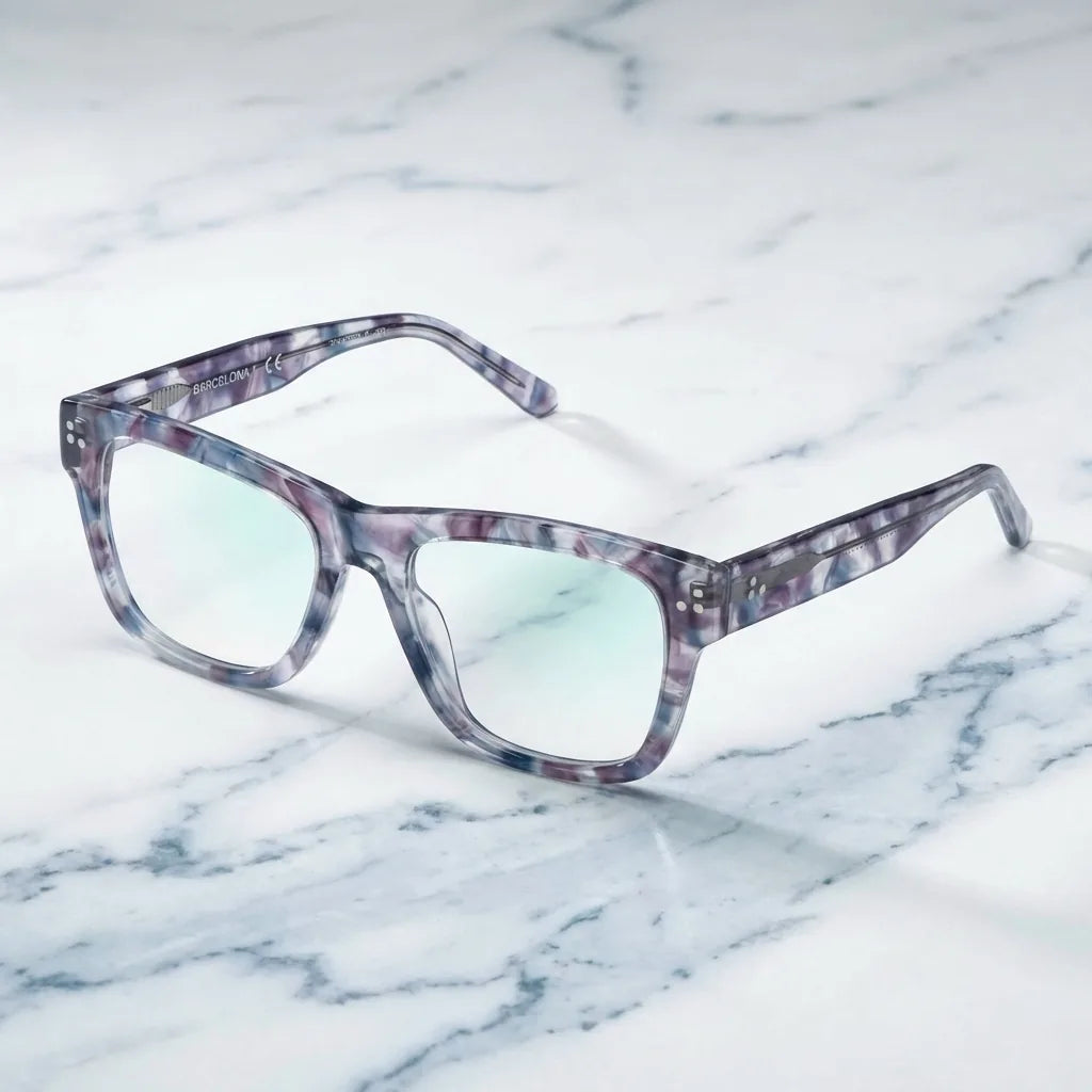 Lenses optical barcelona 1 aliceblue sobre mármol white elegante frame premium bonoboss #editorial_armazon #color_aliceblue
