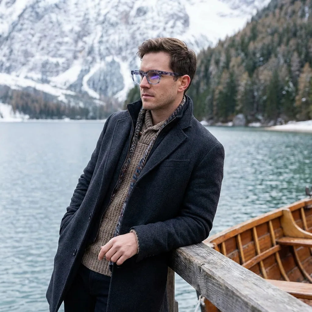 Lenses optical barcelona 1 aliceblue modelo in barco lago with bosque nevado bonoboss #editorial_lifestyle2 #color_aliceblue