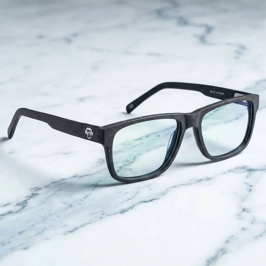 Lenses optical canelo black sobre mármol white elegante frame premium bonoboss #editorial_armazon #color_black