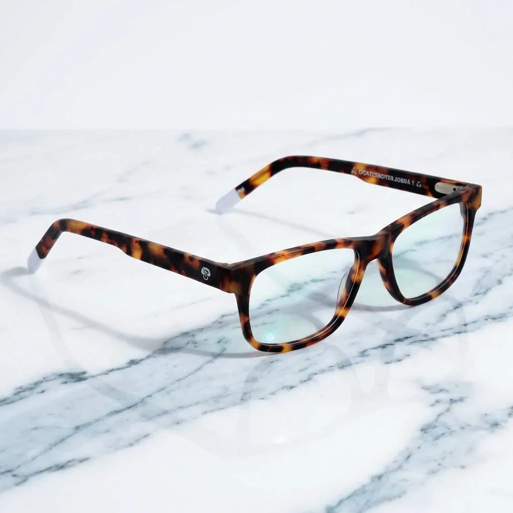 Lenses optical canelo tortoise sobre mármol white elegante frame premium bonoboss #editorial_armazon #color_carey