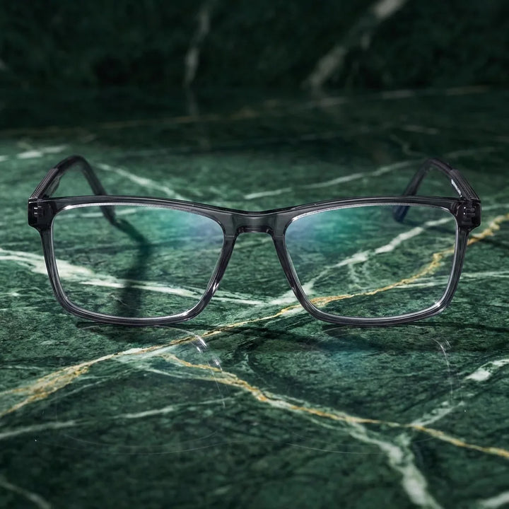 Lenses optical canelo clear sobre mármol green natural diseño sustainable bonoboss #editorial_sustentabilidad #color_transparente