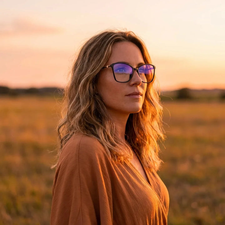 Lenses optical carolina black women in luz dorada golden hour elegante bonoboss #editorial_lifestyle2 #color_negro