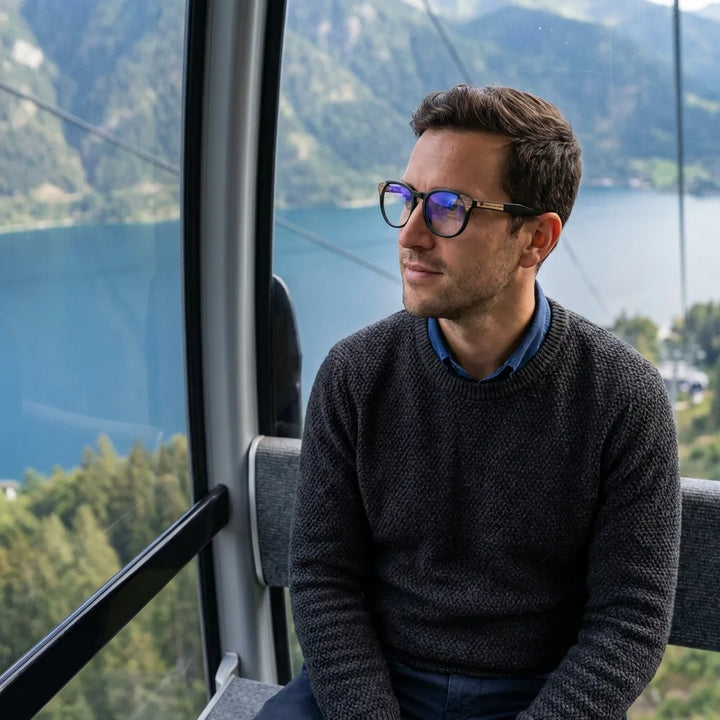 Lenses optical chiloe 0084 optical black modelo in teleférico with vista a lago bonoboss #editorial_lifestyle4 #color_negro