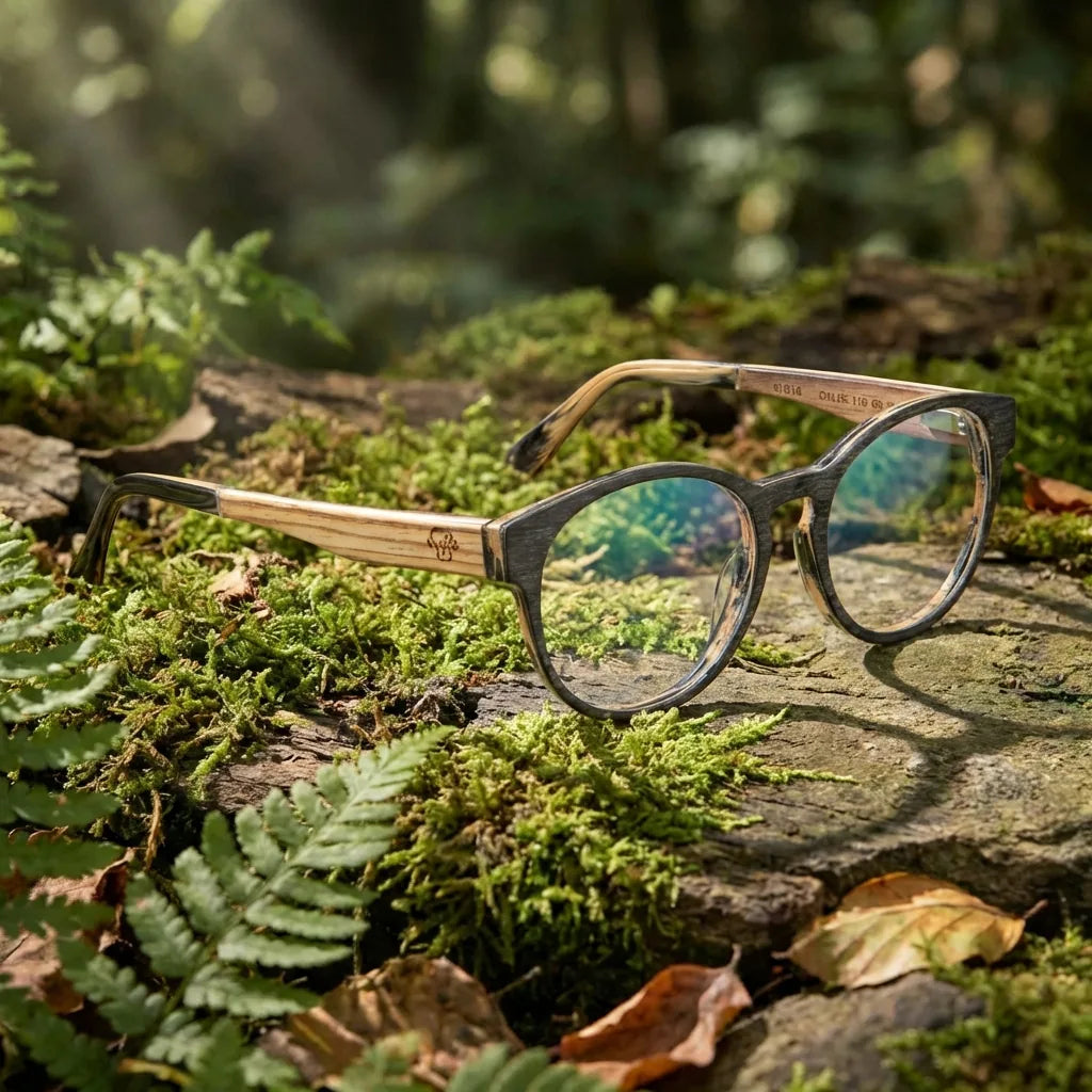 Lenses optical chiloe gray in bosque green natural diseño sustainable bonoboss #editorial_sustentabilidad #color_gris