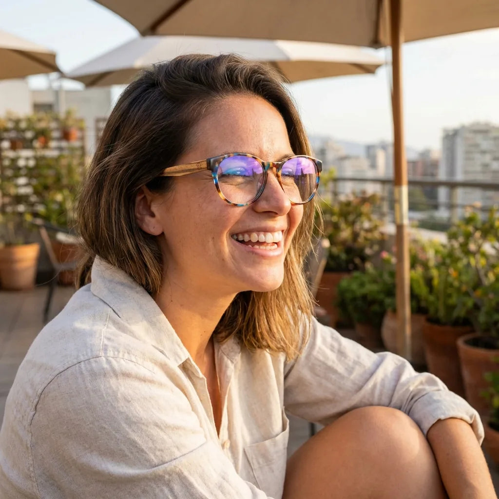 Lenses optical chiloe 111 tortoise women in terraza with vista panorámica bonoboss #editorial_lifestyle1 #color_carey