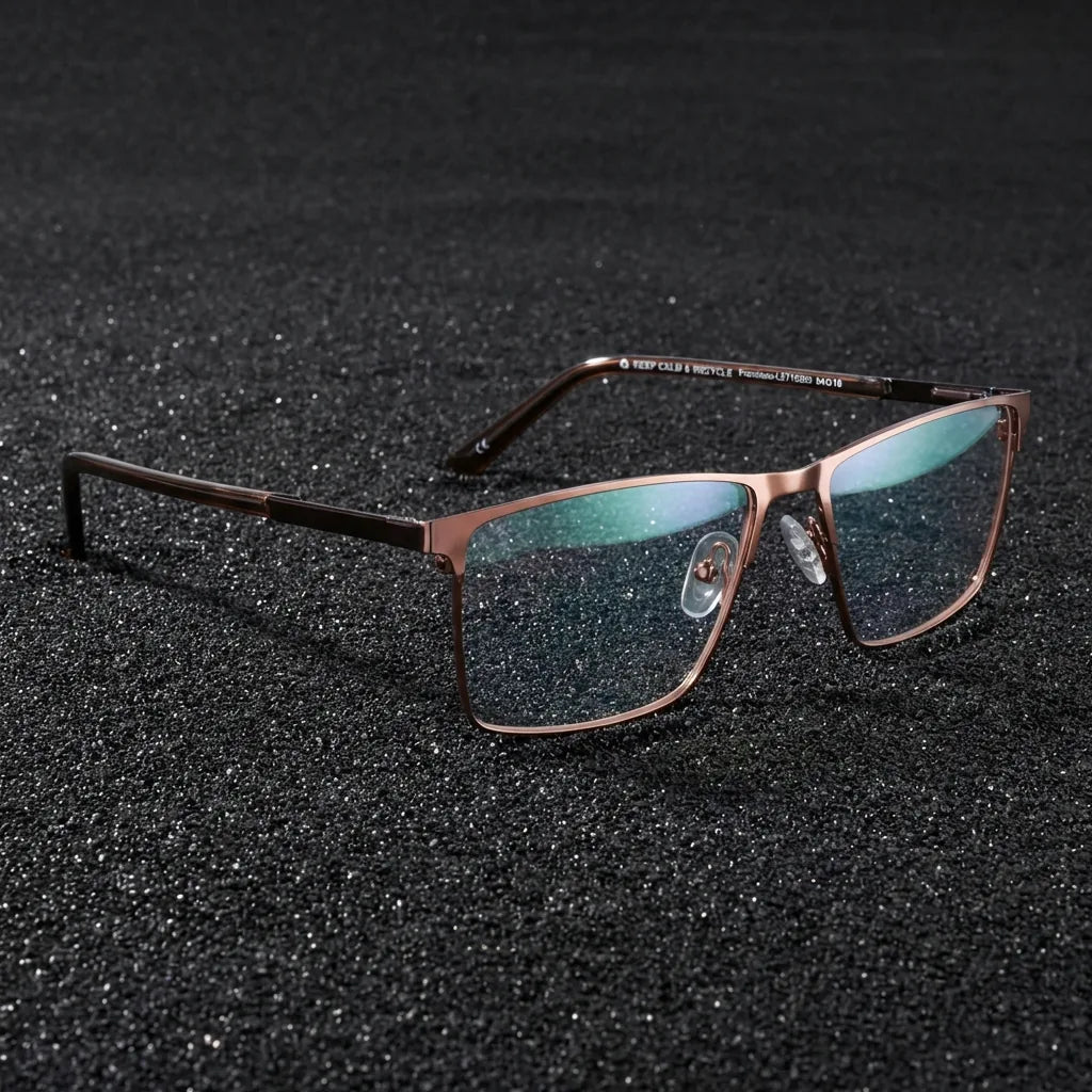 Lenses optical francisco brown sobre arena volcánica texturizada diseño sustainable bonoboss #editorial_sustentabilidad #color_brown