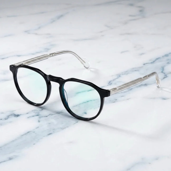 Lenses optical galapagos bicolor sobre mármol white elegante frame premium bonoboss #editorial_armazon #color_bicolor