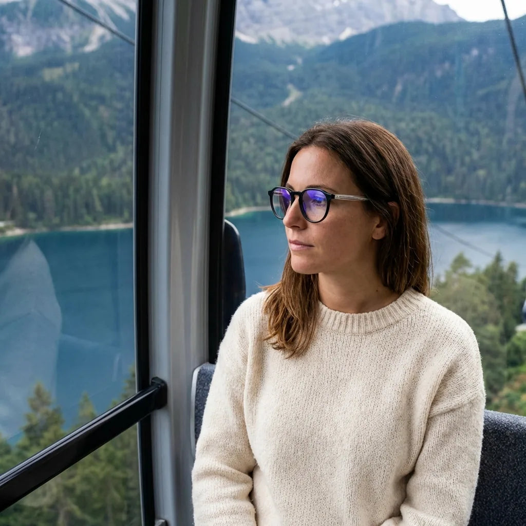 Lenses optical galapagos bicolor modelo in teleférico with vista a lago bonoboss #editorial_lifestyle3 #color_bicolor