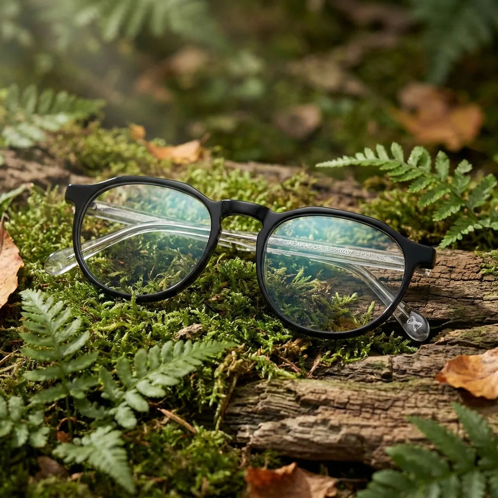 Lenses optical galapagos bicolor in bosque green natural diseño sustainable bonoboss #editorial_sustentabilidad #color_bicolor