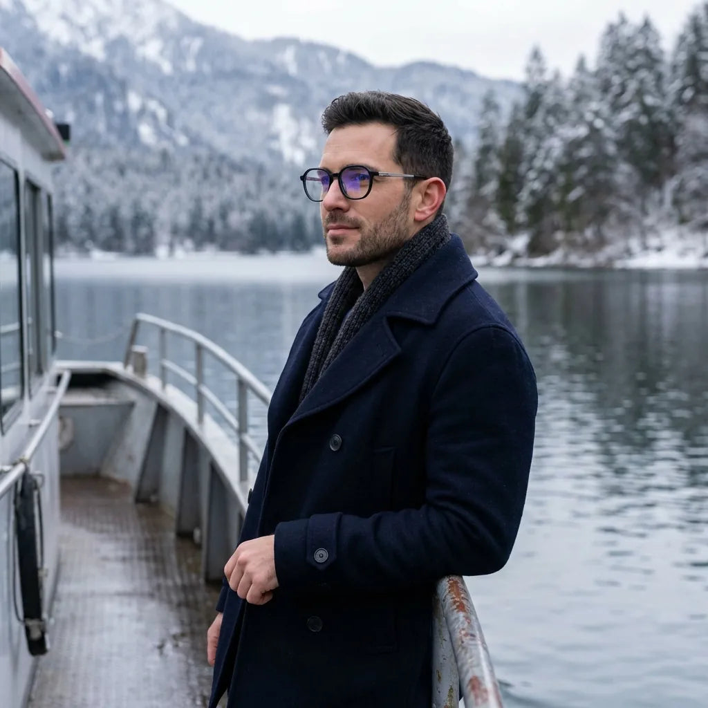 Lenses optical galapagos black modelo in barco lago with bosque nevado bonoboss #editorial_lifestyle1 #color_negro