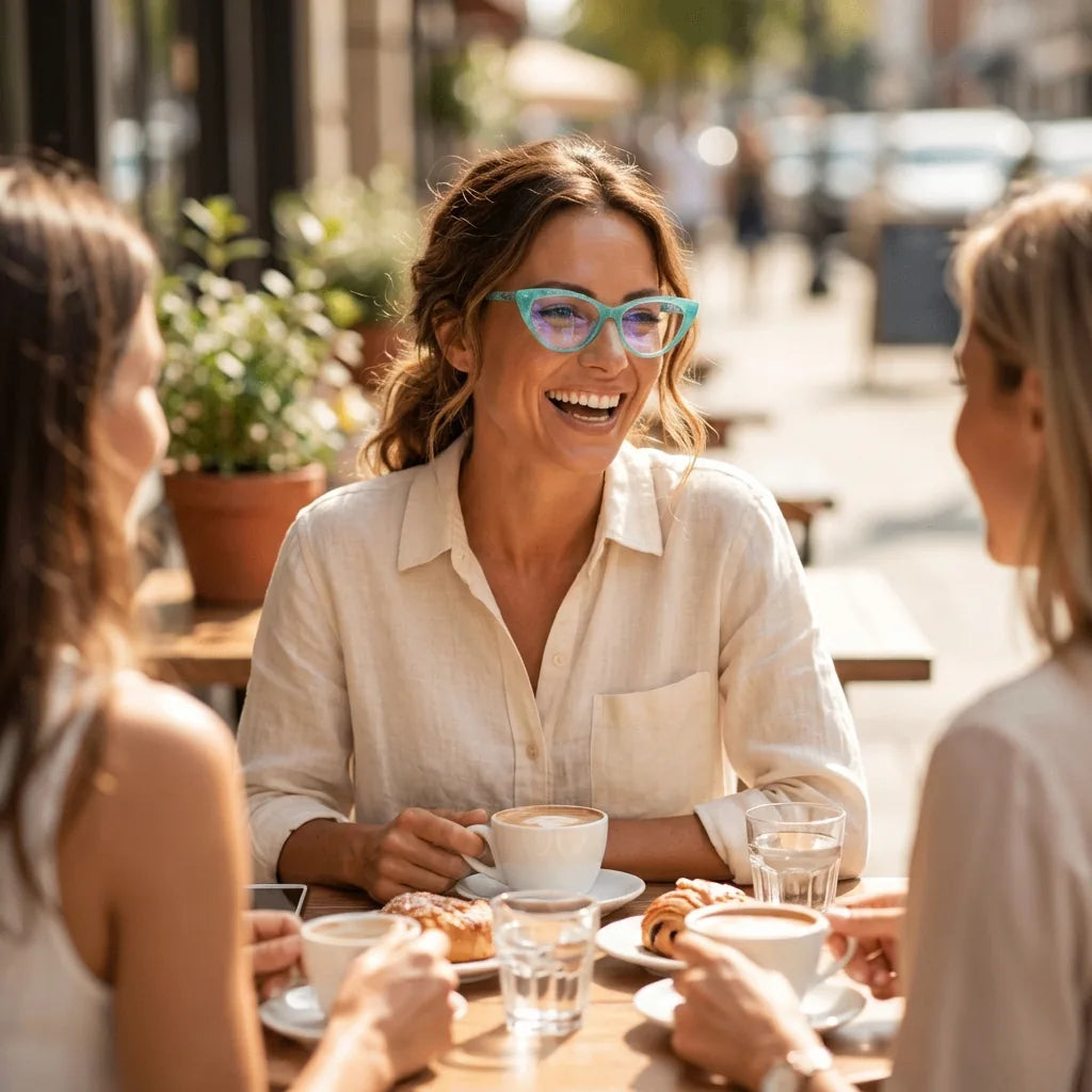 Lenses optical hamburgo calipso sobre mármol white elegante frame premium bonoboss #editorial_armazon #color_calipso