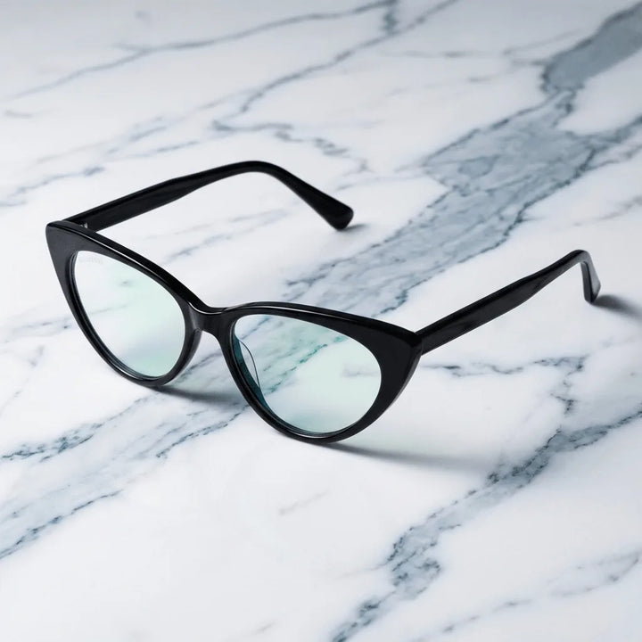 Lenses optical hamburgo black sobre mármol white elegante frame premium bonoboss #editorial_armazon #color_negro