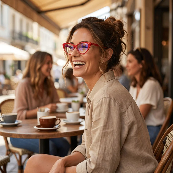 Lenses optical hamburgo calipso women ciclista urbana estilo café bonoboss #editorial_lifestyle4 #color_calipso