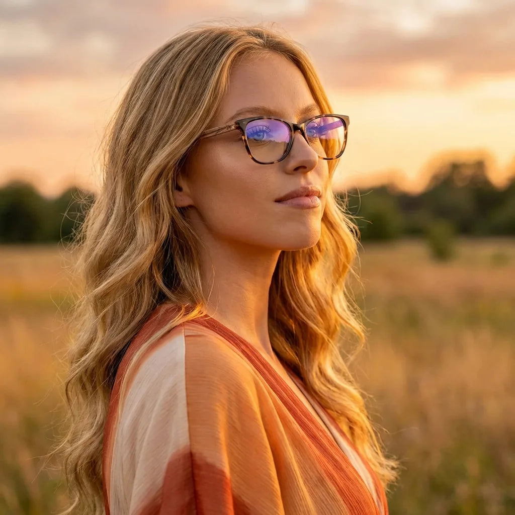 Lenses optical hanga roa tortoise sobre black leather with detalle brass gold calidad premium prescription bonoboss #editorial_banner_confianza #color_carey