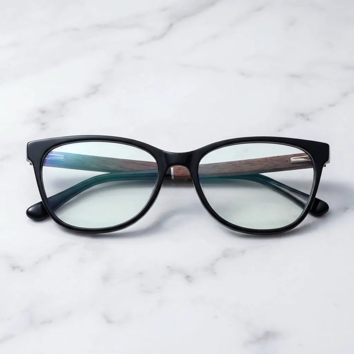 Lenses optical hanga roa black sobre mármol white elegante frame premium bonoboss #editorial_armazon #color_negro