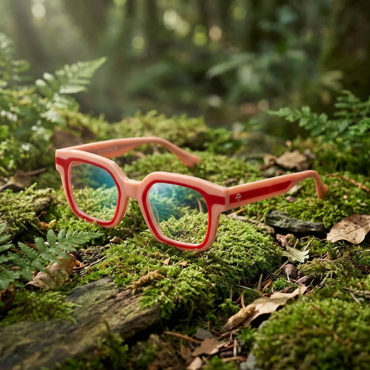 Lenses optical ibiza blue in bosque green natural diseño sustainable bonoboss #editorial_sustentabilidad #color_azul