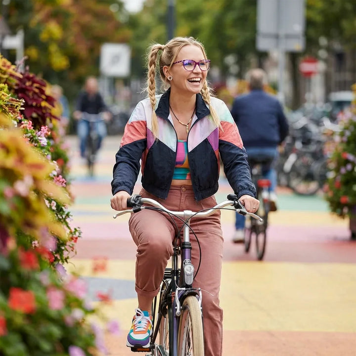 Lenses optical le183 purple women ciclista urbana estilo café bonoboss #editorial_lifestyle4 #color_morado