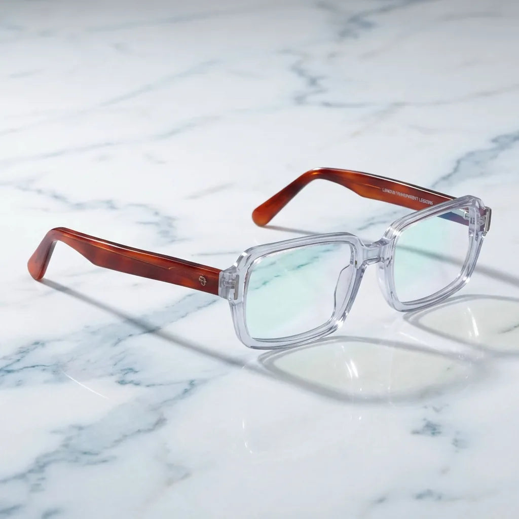 Lenses optical london acetate crystal tortoise sobre mármol white elegante frame premium bonoboss #editorial_armazon #color_crystal-carey