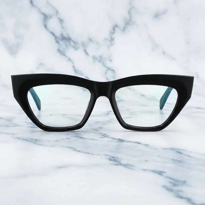 Lenses optical minerva black sobre mármol white elegante calidad premium prescription bonoboss #editorial_banner_confianza #color_negro