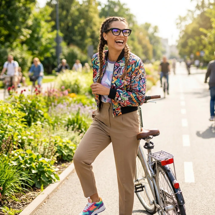 Lenses optical minerva black women ciclista urbana estilo café bonoboss #editorial_lifestyle4 #color_negro