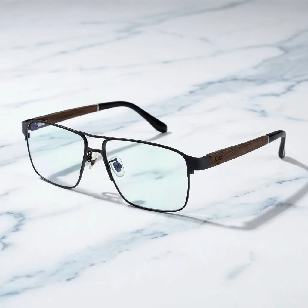 Lenses optical neruda black sobre mármol white elegante frame premium bonoboss #editorial_armazon #color_negro