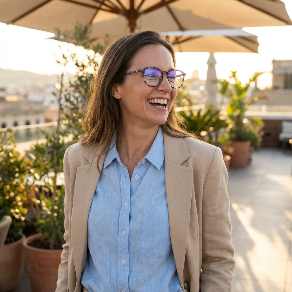 Lenses optical octavia marble women in terraza with vista panorámica bonoboss #editorial_lifestyle1 #color_marble