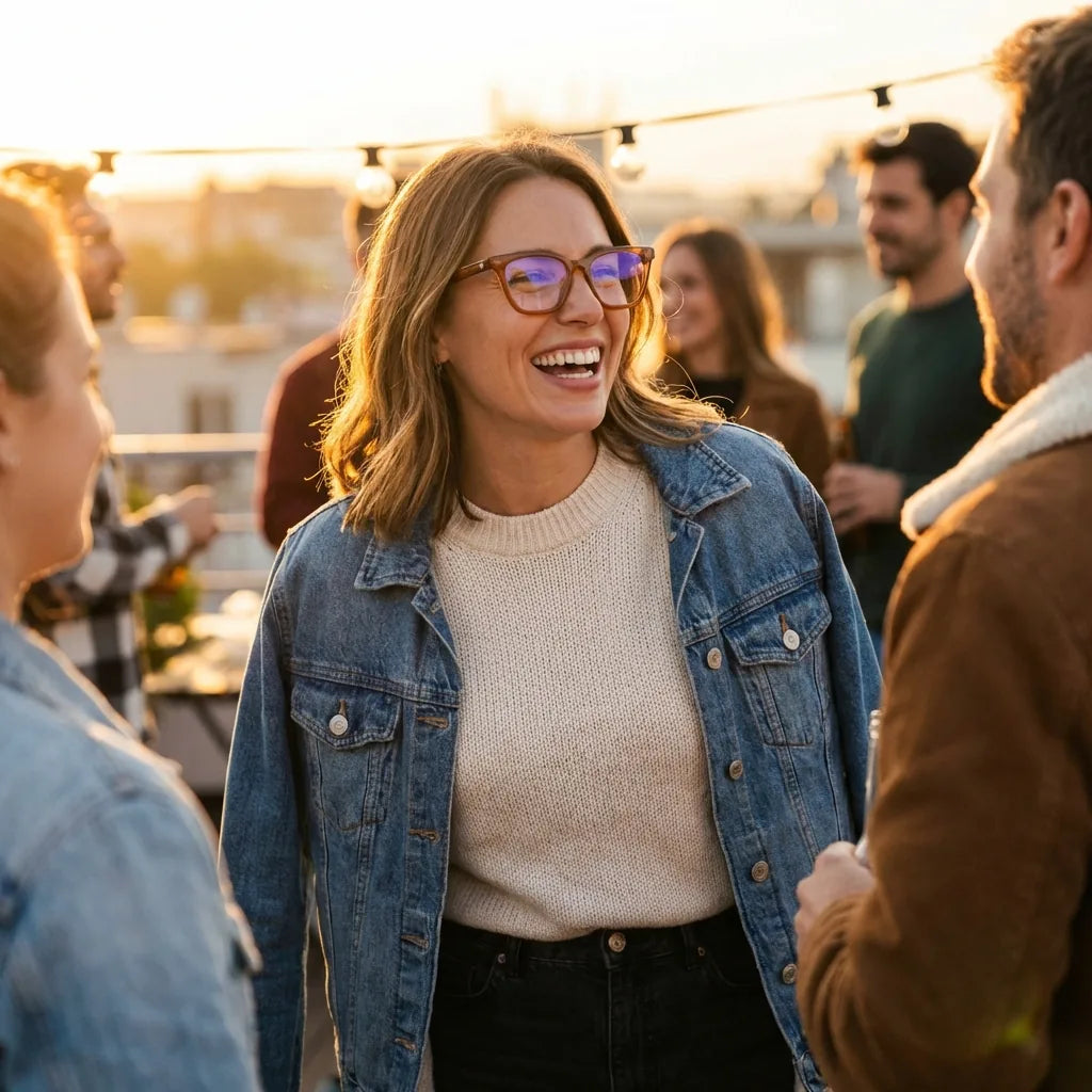 Lenses optical oliver tortoise modelo in contexto social urbano profesional bonoboss #editorial_lifestyle2 #color_carey