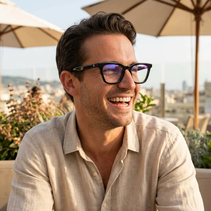 Lenses optical oliver brown women in terraza with vista panorámica bonoboss #editorial_lifestyle2 #color_brown