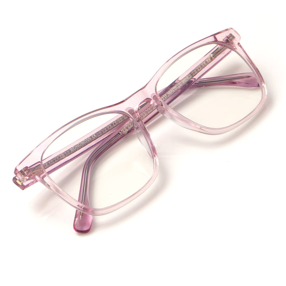 Marcos lenses optical oval rectangular pink multifocal bifocal adelgazado blue light filter men women Bonoboss #color_durazno
