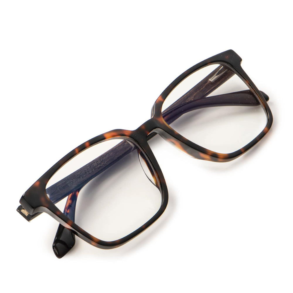Marcos lenses optical square tortoise pata wood blue light filter men women Bonoboss #color_marble