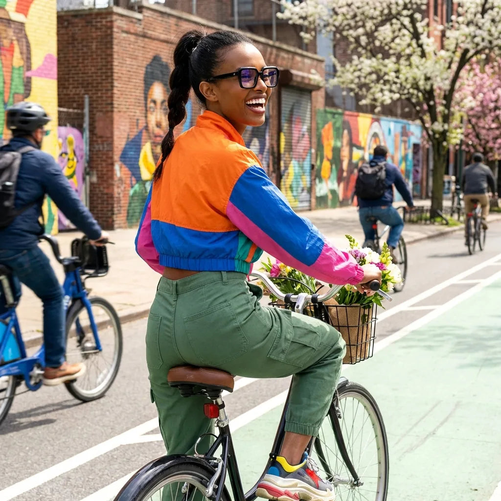 Lenses optical rapel black women ciclista urbana estilo café bonoboss #editorial_lifestyle4 #color_negro