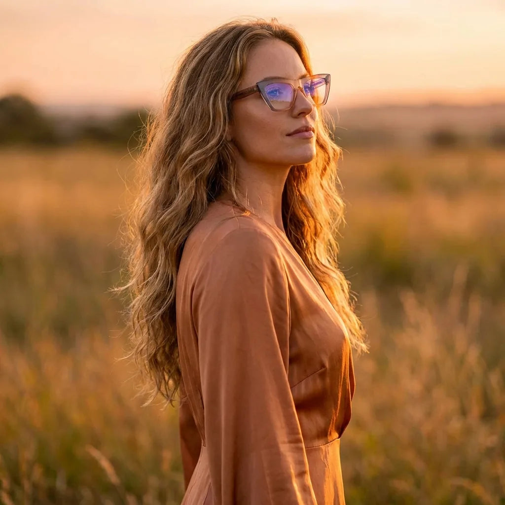 Lenses optical rosario durazno women in café with amigas ambiente social bonoboss #editorial_lifestyle1 #color_durazno