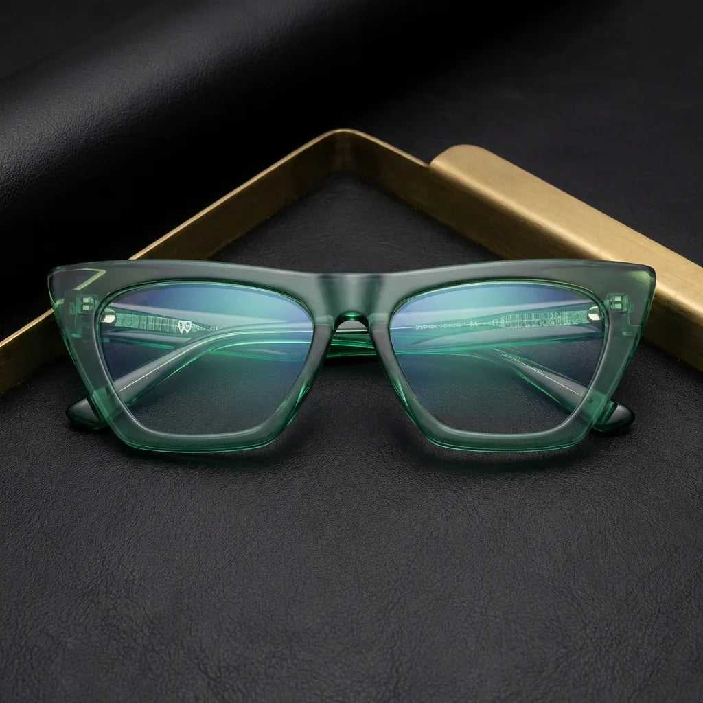 Lenses optical rosario green entre hojas botánicas naturales diseño sustainable bonoboss #editorial_sustentabilidad #color_verde