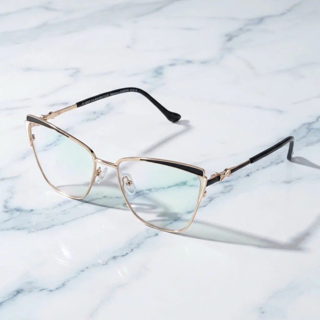 Lenses optical sabrina black sobre mármol white elegante frame premium bonoboss #editorial_armazon #color_negro