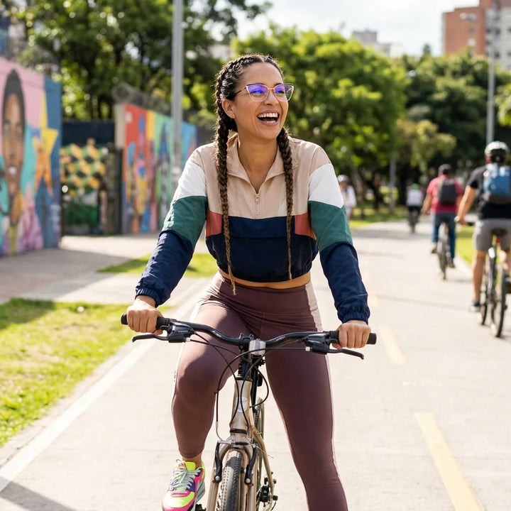 Lenses optical sabrina black women ciclista urbana estilo café bonoboss #editorial_lifestyle4 #color_negro