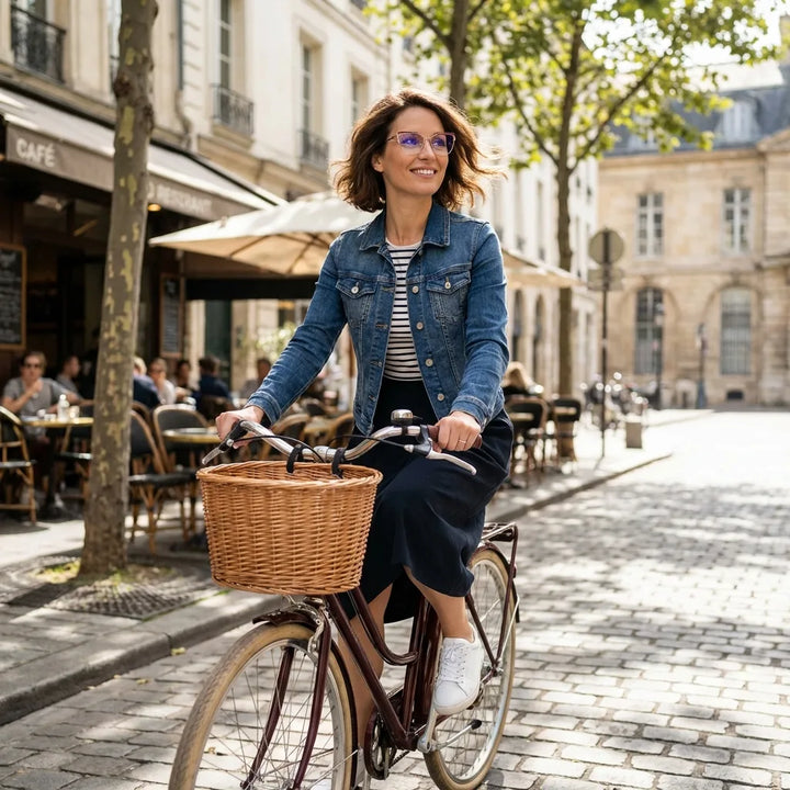 Lenses optical sabrina red women in bicicleta vintage café urbano bonoboss #editorial_lifestyle3 #color_rojo