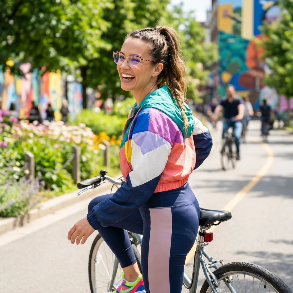 Lenses optical sabrina red women ciclista urbana estilo café bonoboss #editorial_lifestyle4 #color_rojo