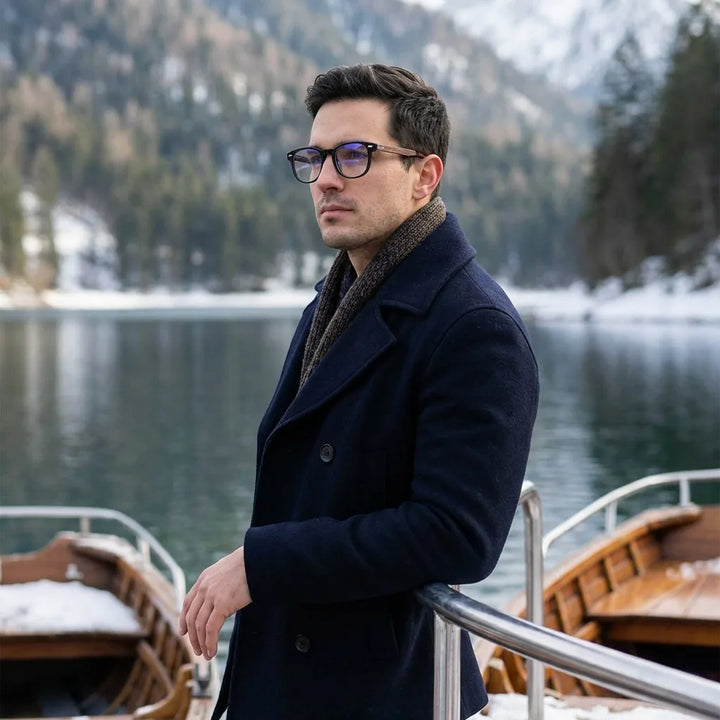 Lenses optical temuco tortoise black modelo in barco lago with bosque nevado bonoboss #editorial_lifestyle2 #color_negro