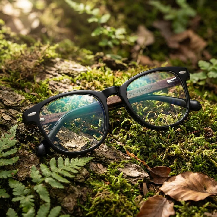 Lenses optical temuco tortoise black in bosque green natural diseño sustainable bonoboss #editorial_sustentabilidad #color_negro
