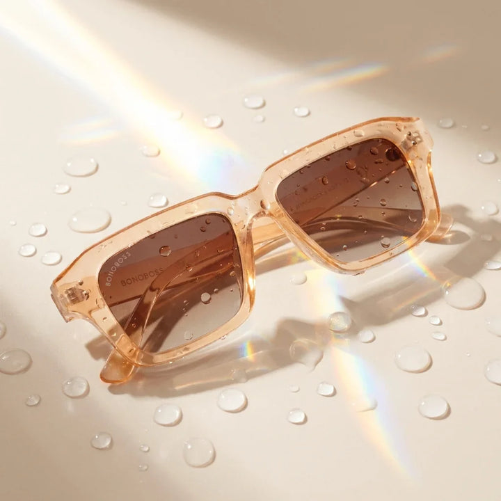 Lenses sun verona polarized UV400 rpet recycled of the oceano champagne reflejo agua and luz polarizacion bonoboss #editorial_polarizado #color_champagne