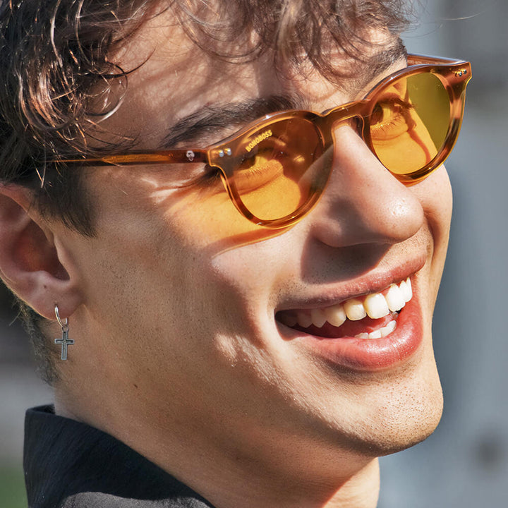 Eyeglasses optical with sun clip-on iman polarized vision nocturna Bonoboss #color_carey