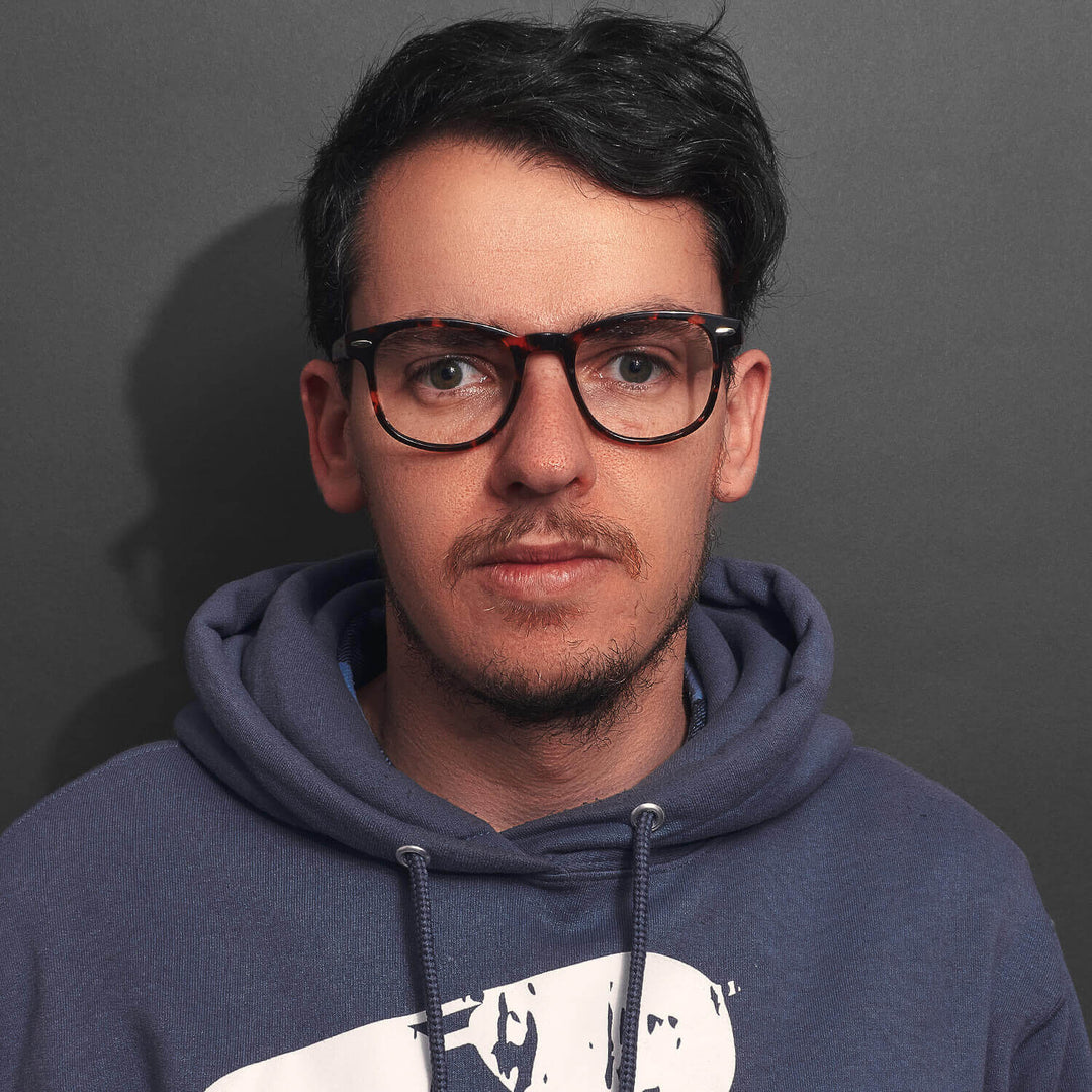 Eyeglasses oval acetate tortoise for men and women round face large blue light filter. Bonoboss #color_carey